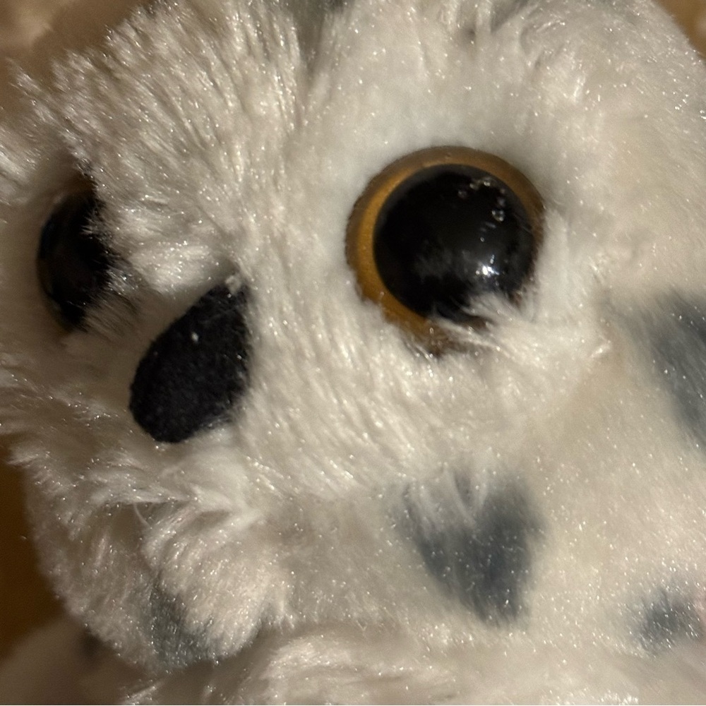 Aurora Snowy Flopsie Owl Plush 8" Stuffed Animal Gray Spotted - Picture 3 of 5